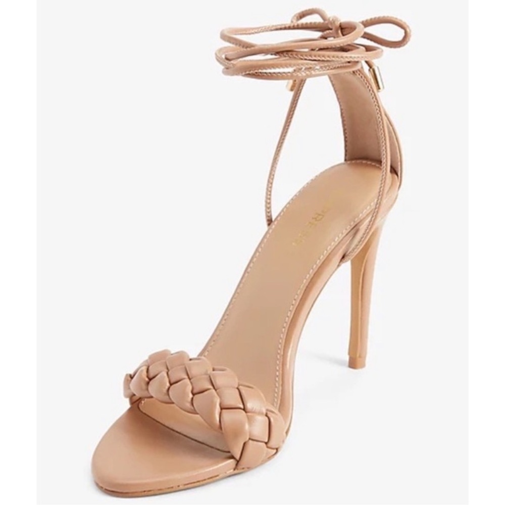 Express braided heeled lace up sandals -10